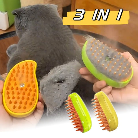 Pet grooming Cat grooming Dog grooming Pet massage comb Grooming tool Steam brush USB charging Pet care Furry friends Cat lovers Dog lovers Animal wellness Pet supplies
